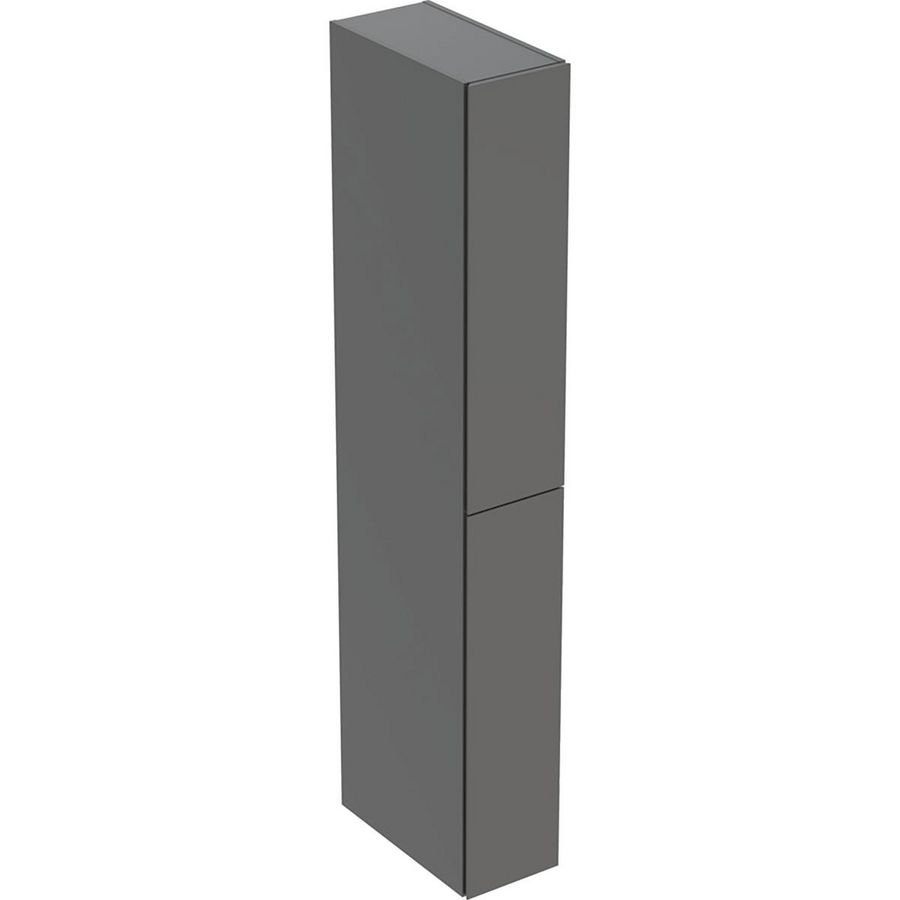 Hoge apothekerskast met twee uittreklades B24 H180 Lava