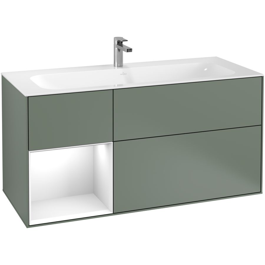 Wastafelonderkast Finion 1196x591x498mm Olive Matt Lacquer F060GFGM