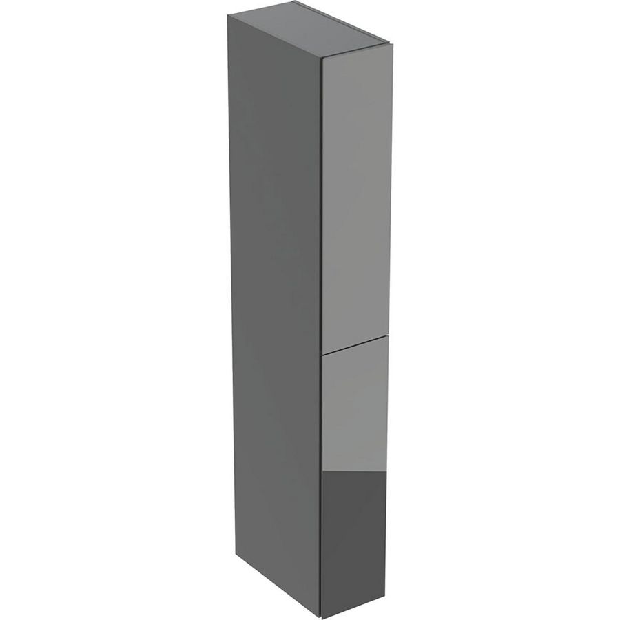 Hoge apothekerskast met twee uittreklades B24 H180 Lava Glas