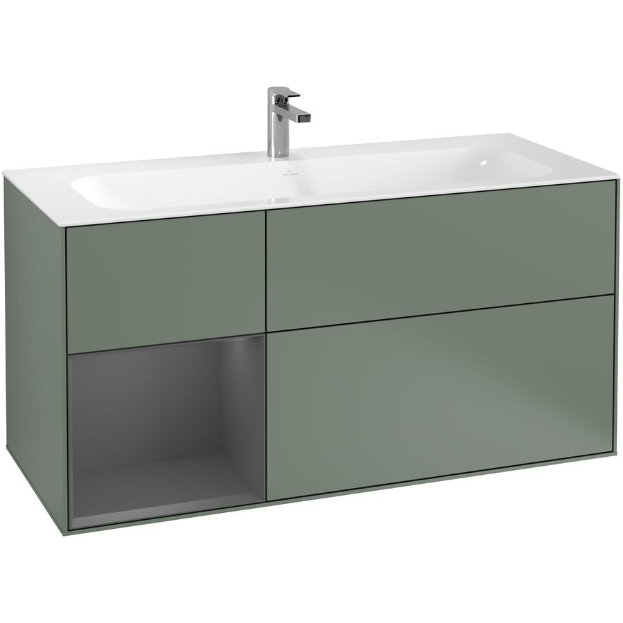 Wastafelonderkast Finion 1196x591x498mm Olive Matt Lacquer F060GKGM