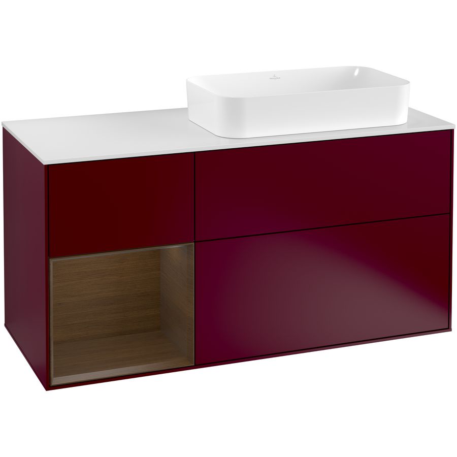 Wastafelonderkast Finion 1200x603x501mm Peony Matt Lacquer G271GNHB