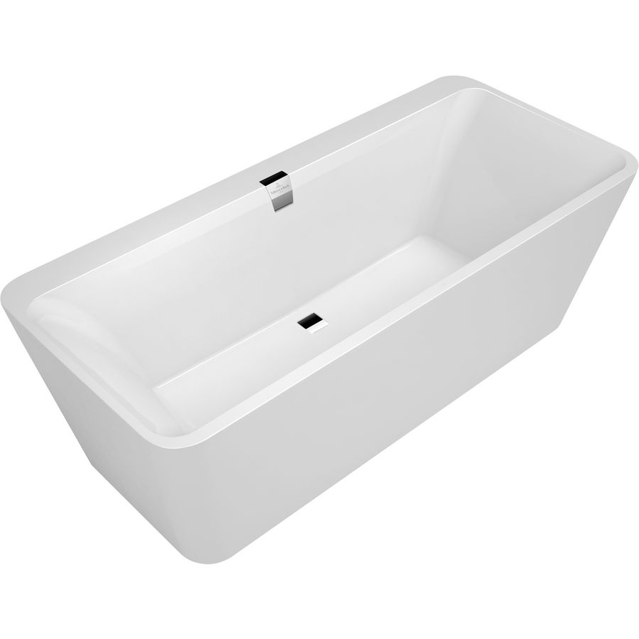Duo ligbad 180x80cm wit met poten/afv Colour on Demand