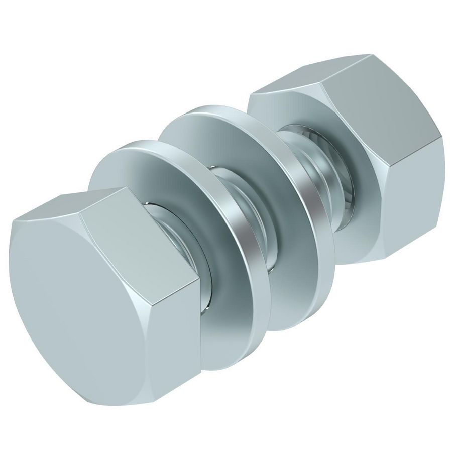 Zeskantbout moer sluitring M8x16 staal vuurverzinkt VVE=50