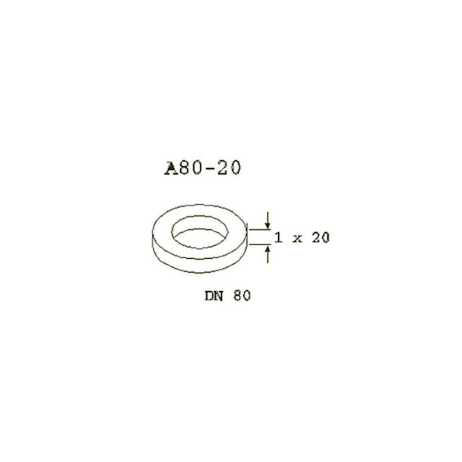 Passtuk A80-20 DN80 PN6 20mm +bouten, pakkingen