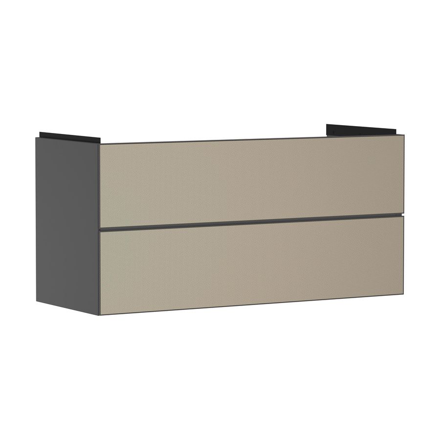 Onderkast Slate Matt Grey / front patterned bronze 1180x475mm 2x la tbv wastafel Xevolos E 54186390