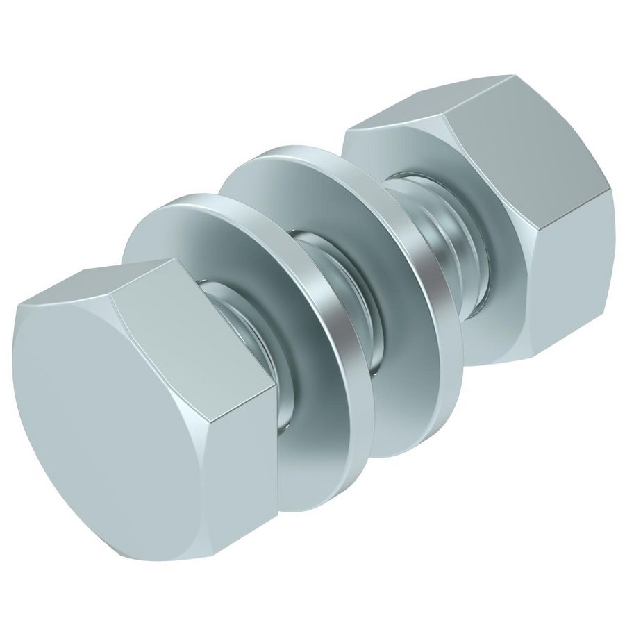 Zeskantbout moer sluitring M8x20 staal vuurverzinkt VVE=50
