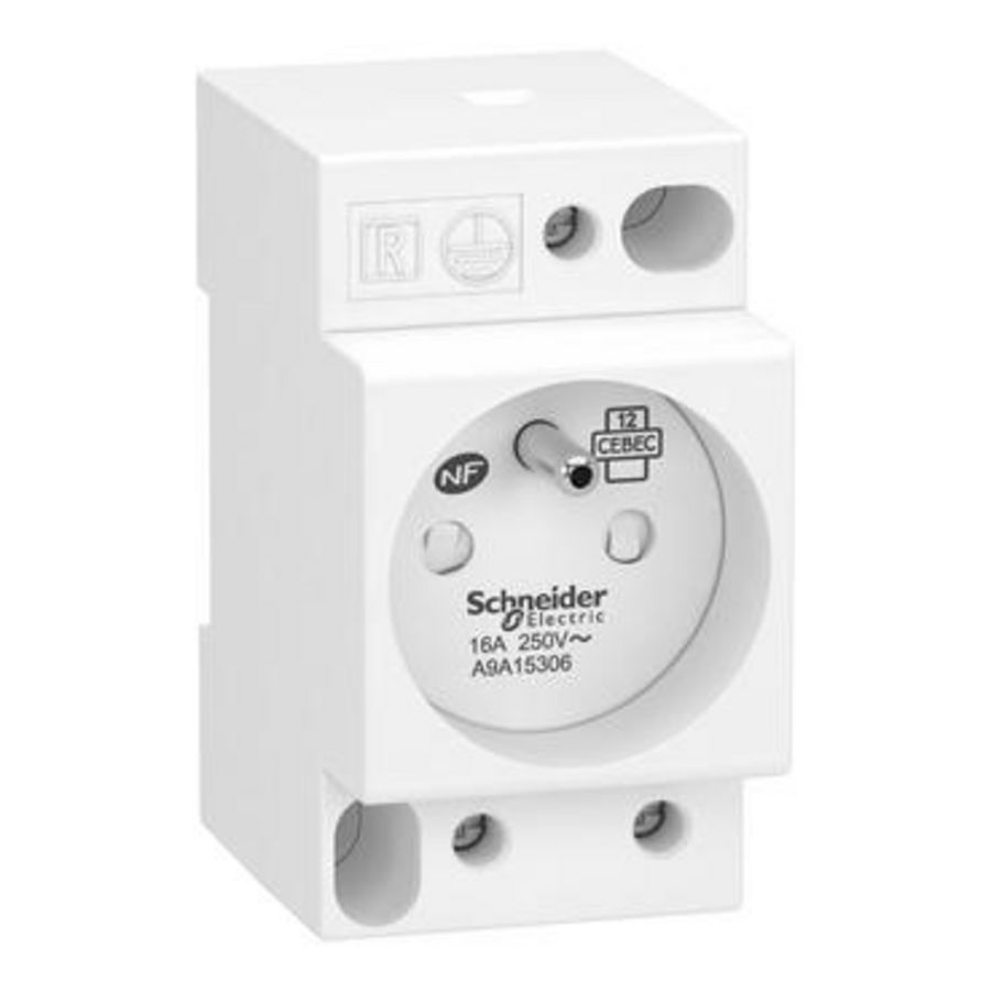 Modulaire WCD 2P+N In=16A/U=250V Franse std.Met si Acti9 iPC