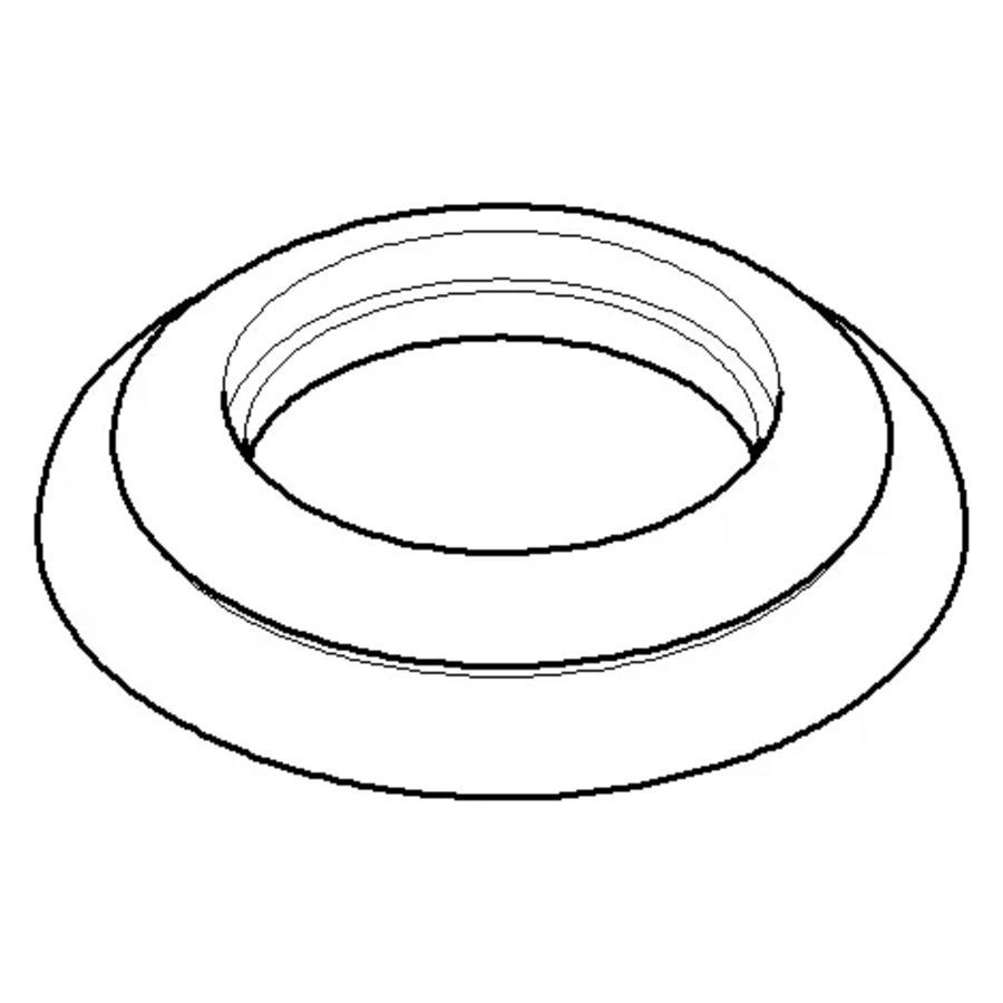 Rozet M32x1,5 55x10mm Messing gebors. (23kt Goud)