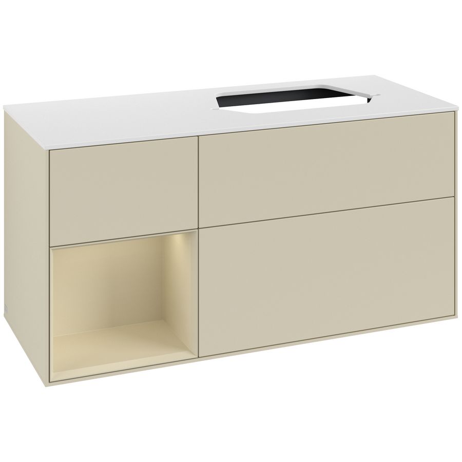 Wastafelonderkast Finion 1200x603x501mm S.Grey Matt Lacquer G391HJHJ