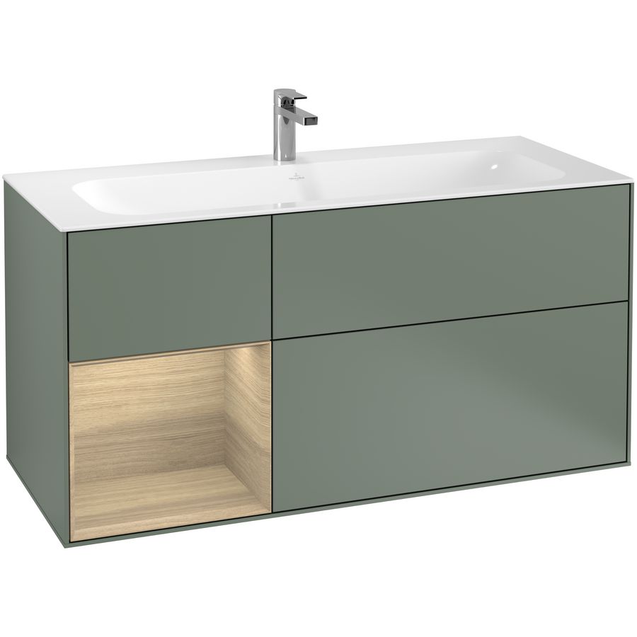 Wastafelonderkast Finion 1196x591x498mm Olive Matt Lacquer F060PCGM