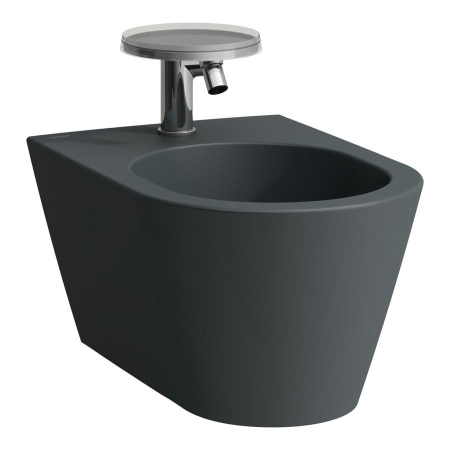 Wandbidet 1 Kraangat Met Gesloten Zijden mat grafiet