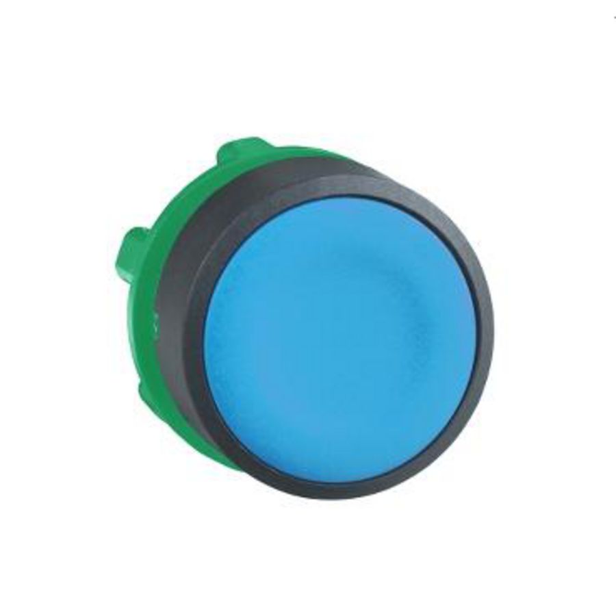 Kop drukknop Verzonken Terugvering 22mm Blauw Harmony XB5