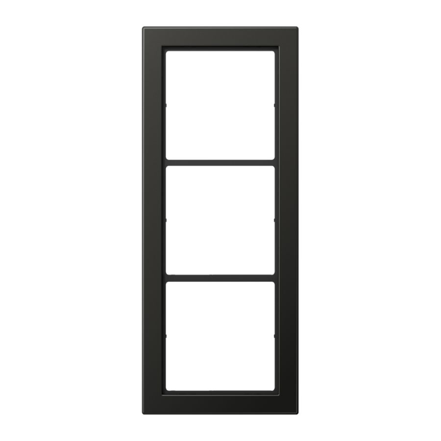 Afdekraam antraciet 3-voudig LS-Flat Design