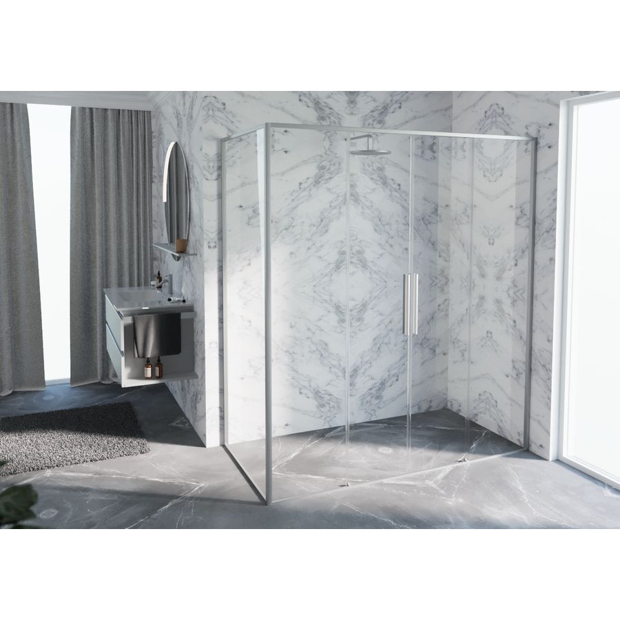 Schuifdeur RIGA 2A 1960-1990x2000mm helder glas profiel matchroom