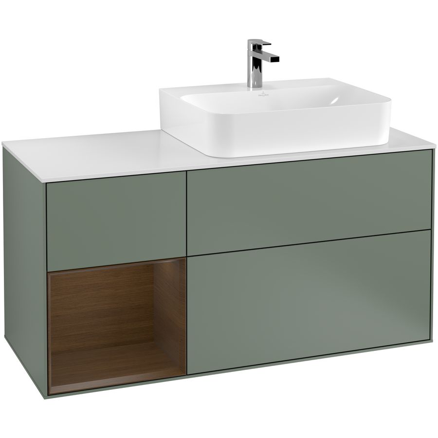 Wastafelonderkast Finion 1200x603x501mm Olive Matt Lacquer G141GNGM