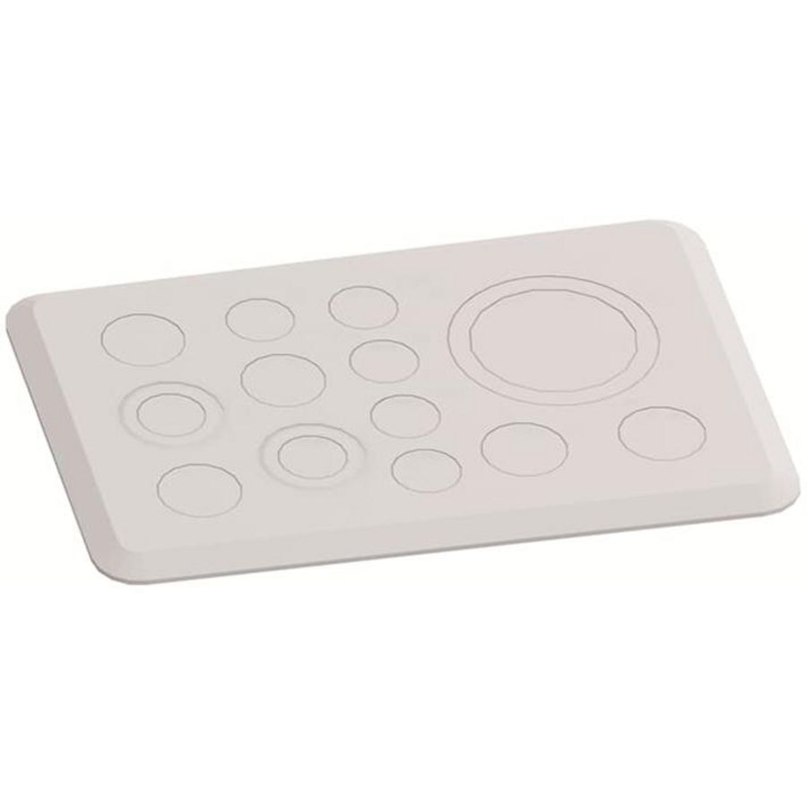 Flensplaat 1M63/M50 2xM32/M20