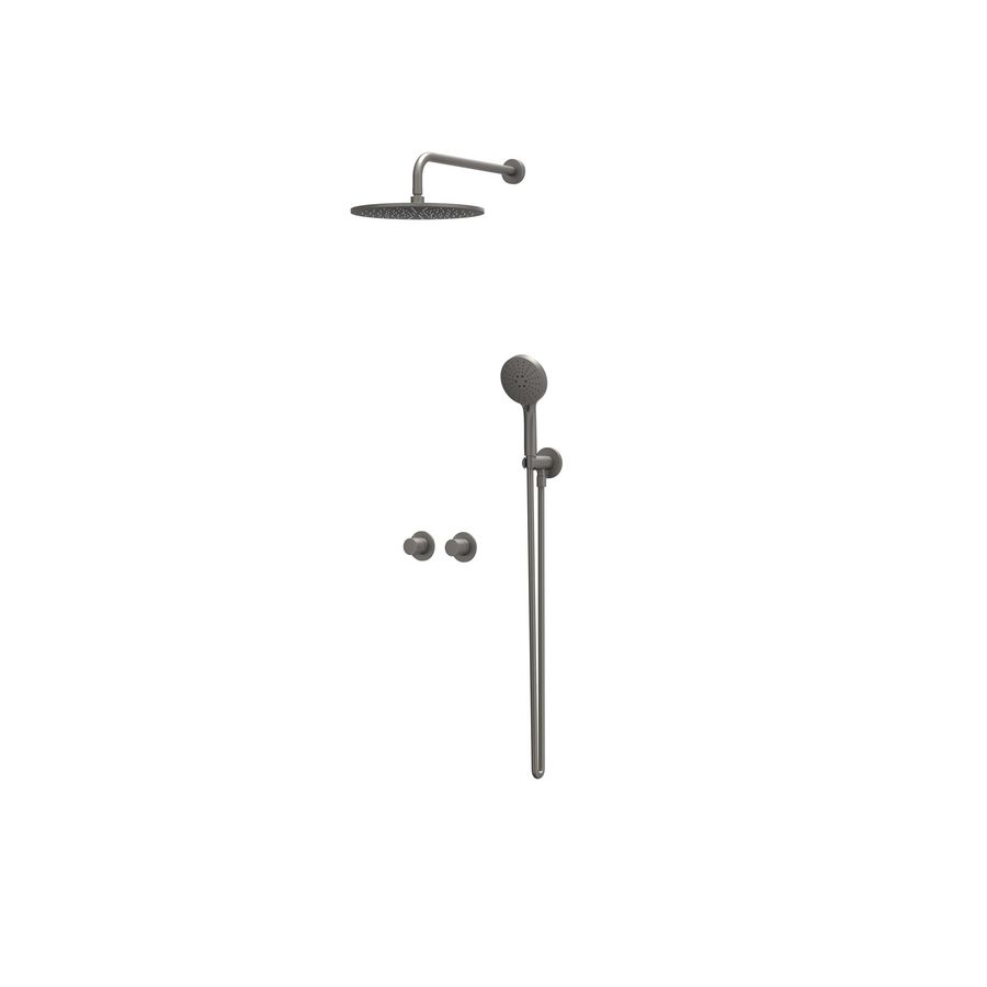 Afbouwdeel regendouche IVY combiset Bond 3 inbouwthermostaat symmetry gebor. metal black CSB3EXGMFAA excl. inbouwbox