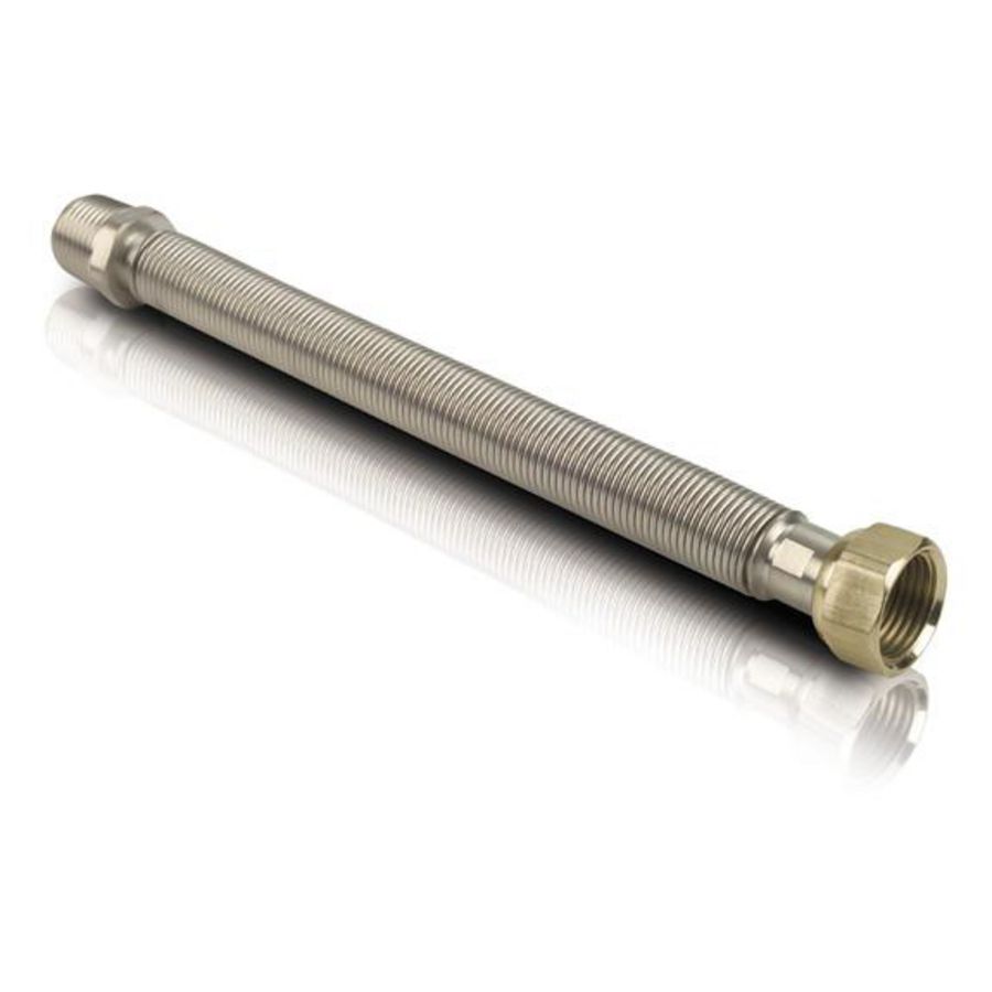 HVAC-Flex leiding rvs uittrekbaar DN25 G1" wartel x R1" bu.dr. lengte 750mm (maximaal 1500mm)