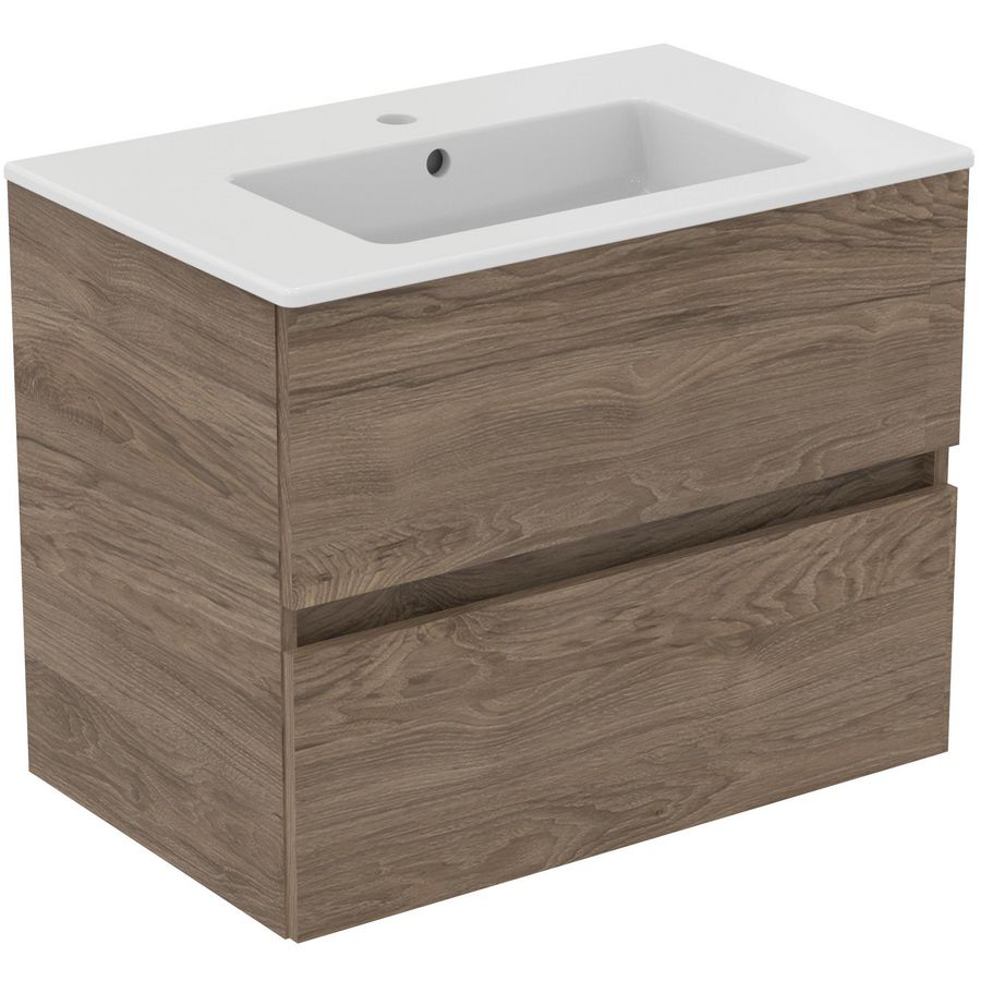 Wastafelmeubel pack 700mm flint hickory tiempo
