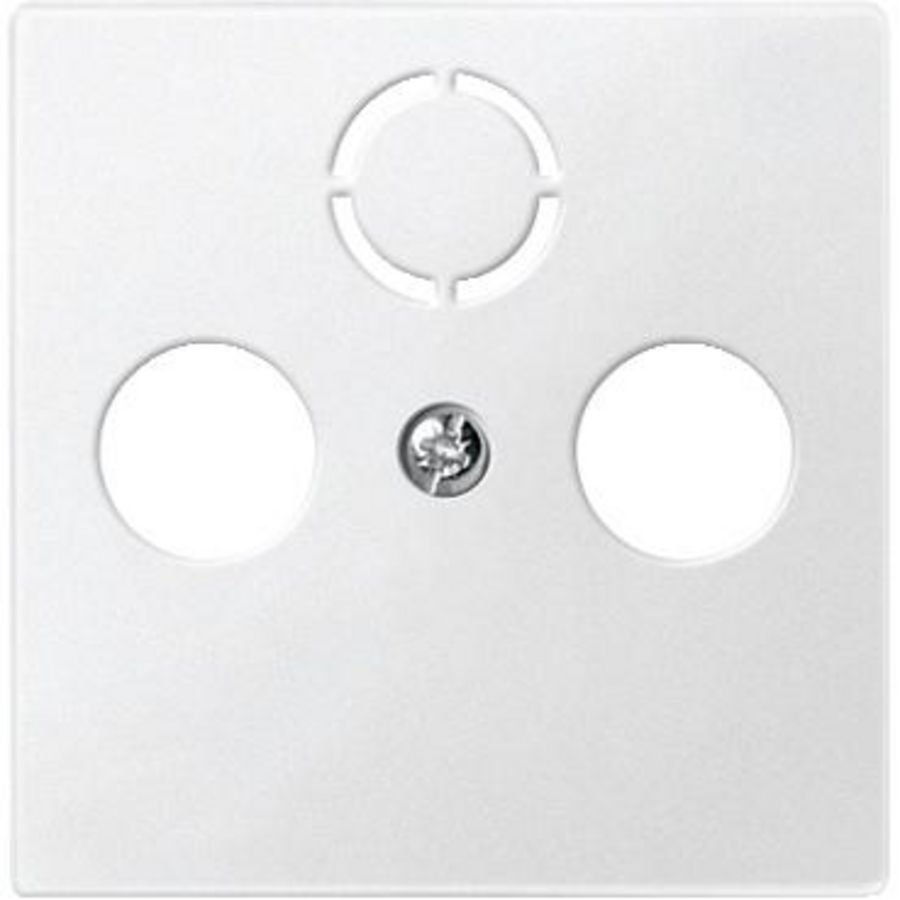 CentRALplate antenna socket-outlets 2/3 holes polar Wit Syst