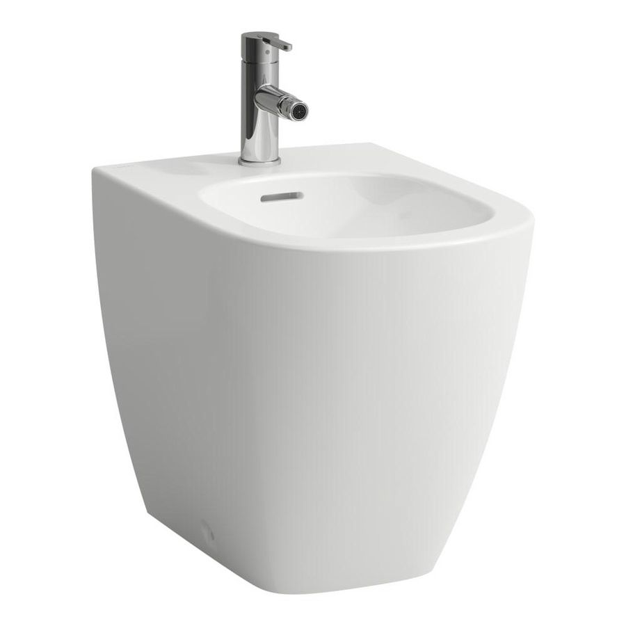 Vloerstaandeaand bidet met kraangat wit