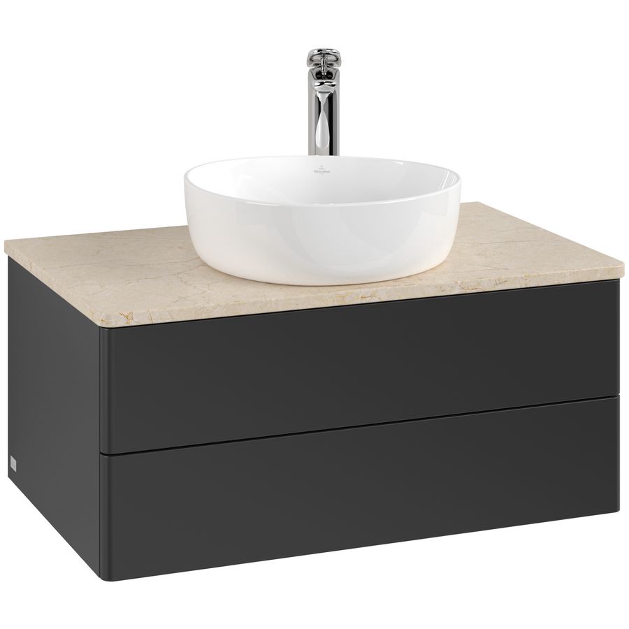 Wastafelonderkast Antao 800x360x500mm Black Matt Lacquer K19053PD