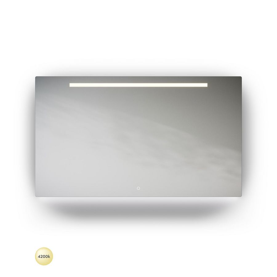 ML1-Line spiegel 800x700mm LED balk en indirecte ledverlichting onder+ tip-touch