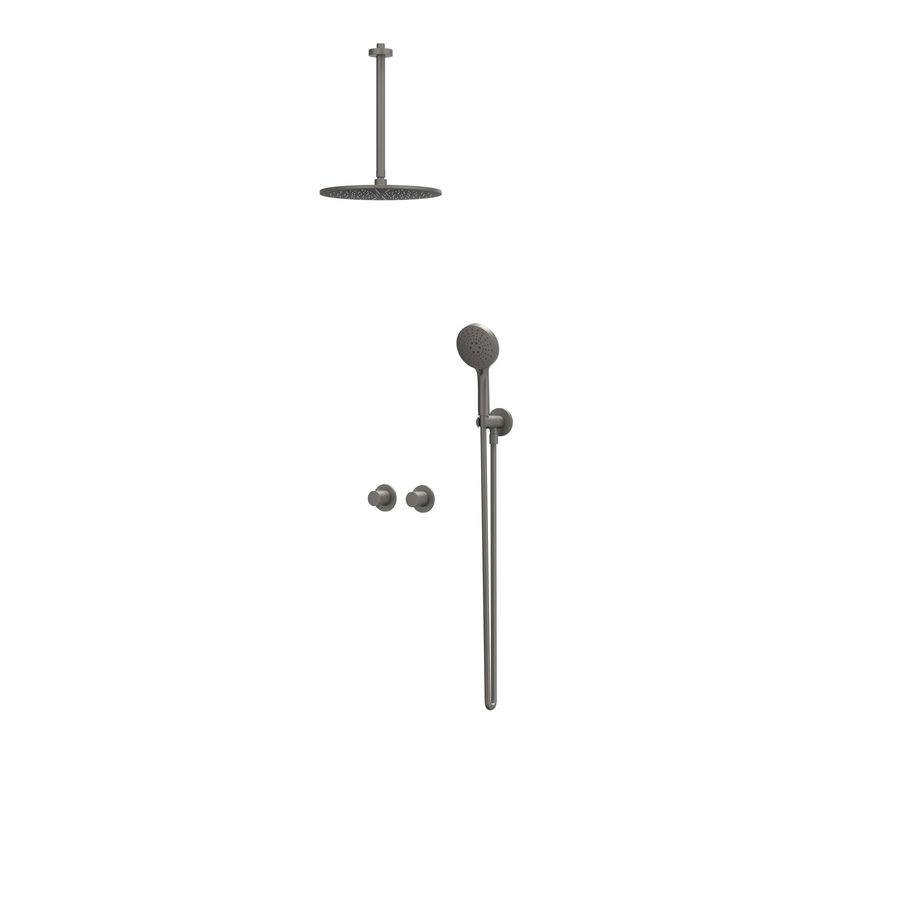 Afbouwdeel regendouche IVY combiset Bond 3 inbouwthermostaat symmetry gebor. metal black CSB3EXGMFCA excl. inbouwbox