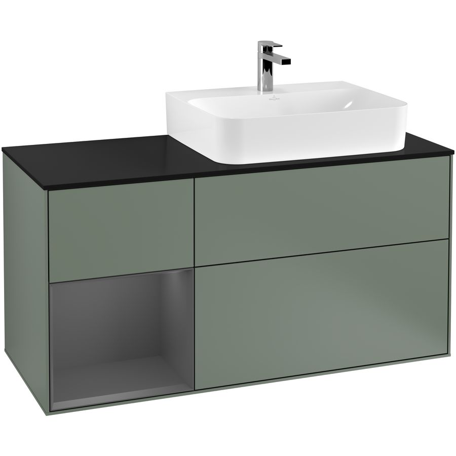 Wastafelonderkast Finion 1200x603x501mm Olive Matt Lacquer G142GKGM