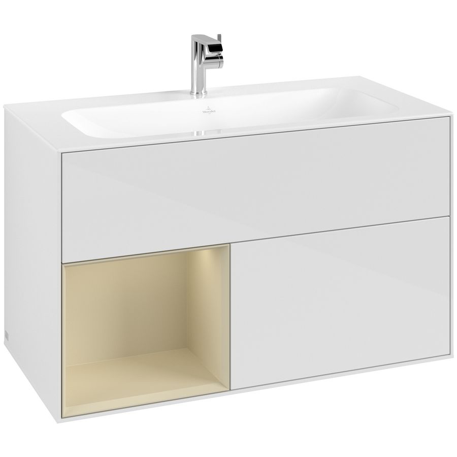 Wastafelonderkast Finion 996x591x498mm G.White.L F030HJGF