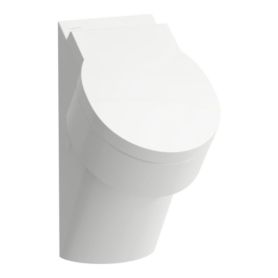 Urinoir Rimless Met Gaten Voor Deksel Mat wit