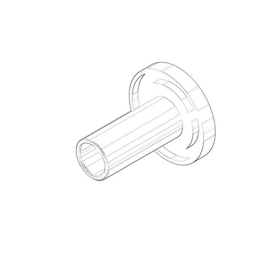 Spoorstanggeleider 45x52mm Mat Wit
