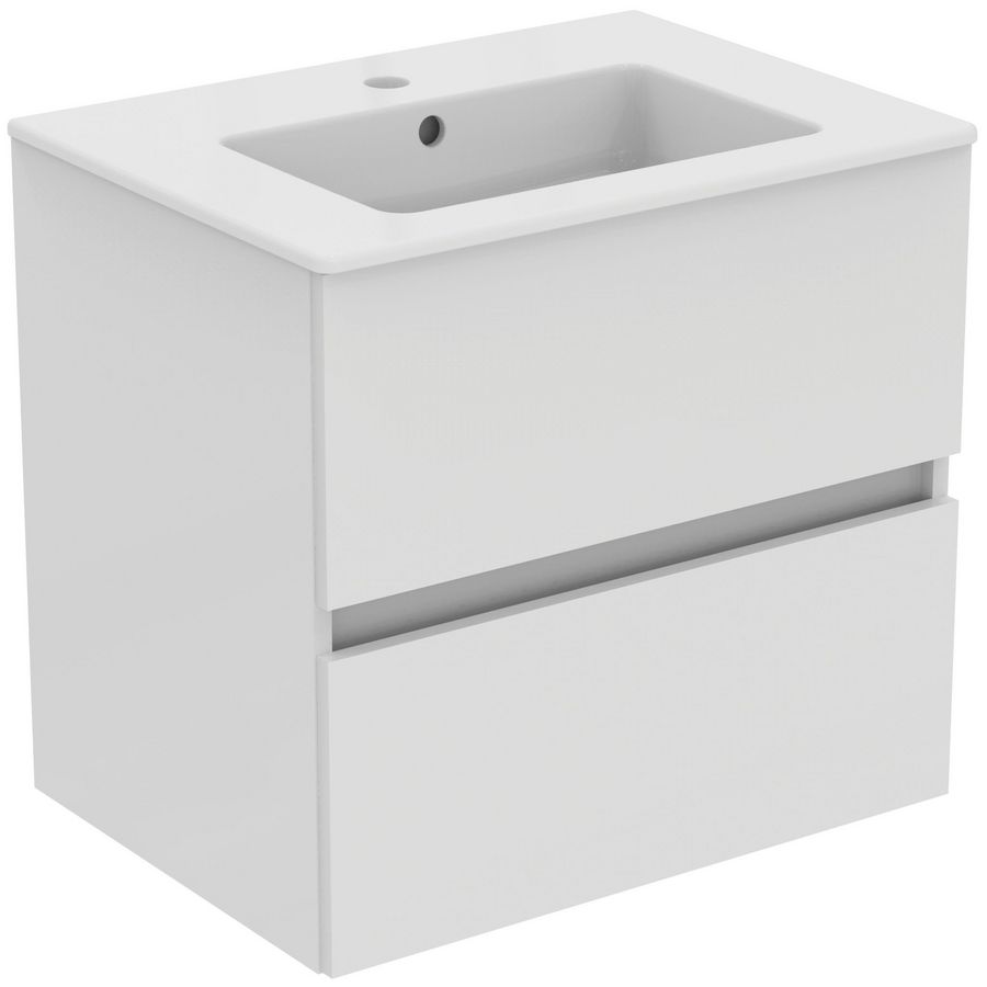 Wastafelmeubel pack 600mm glanzend wit tiempo R0572WG