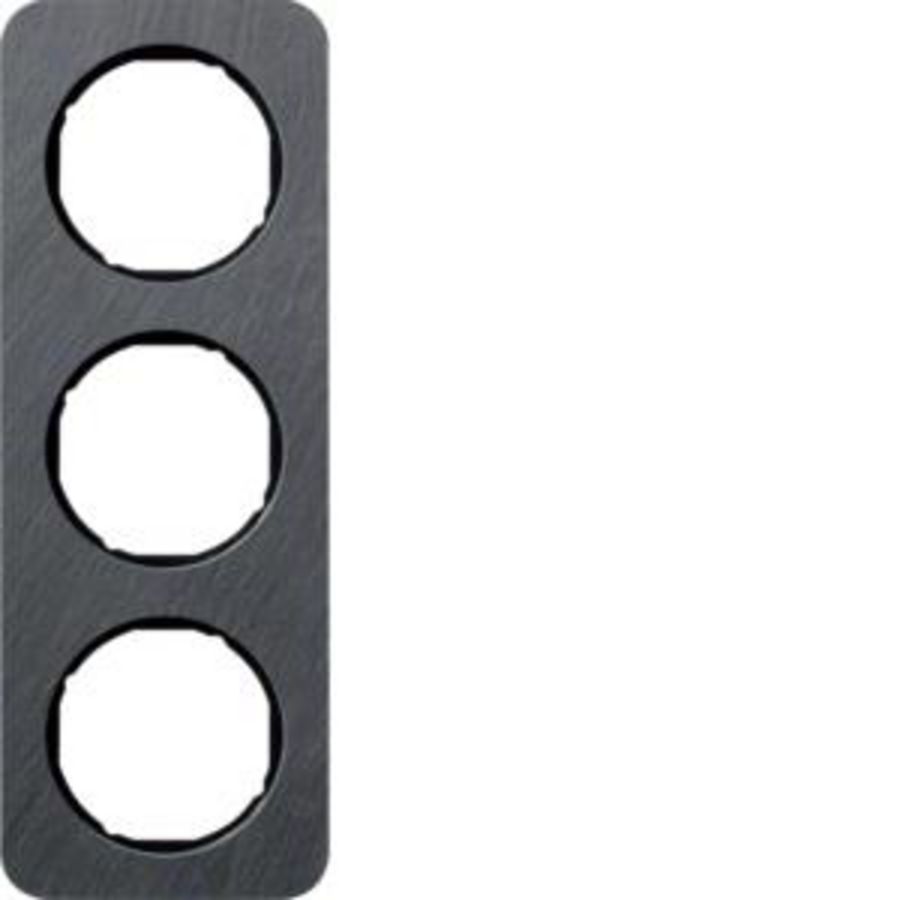 Afdekraam 3-v berker R.1 leisteen/zwart