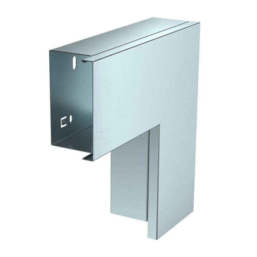 Platte hoek met bovenstuk 60x100mm