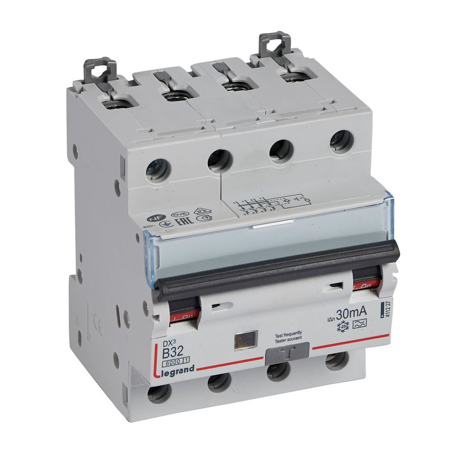 Aardlekautomaat DX3 4-polig B32A 6000A 30mA
