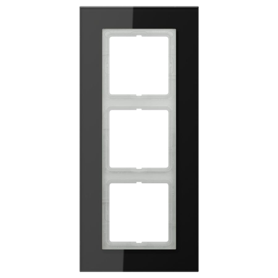 Afdekraam zwart glas 3-voudig LS-plus