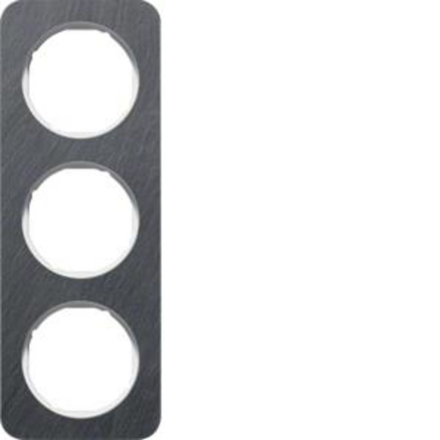 Afdekraam 3-v berker R.1 leisteen/polarwit