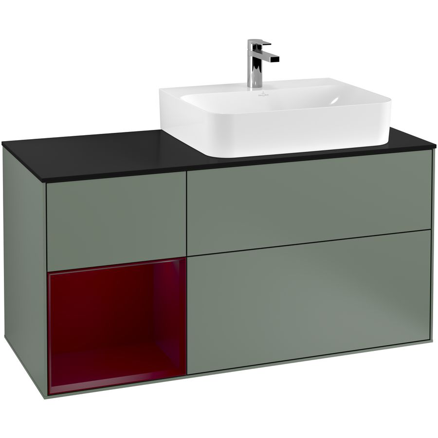 Wastafelonderkast Finion 1200x603x501mm Olive Matt Lacquer G142HBGM