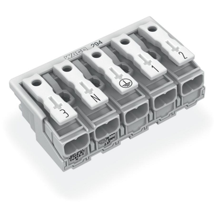 Kroonklem Drukknop extern z. PE-contact wit 294-5055 VVE=250