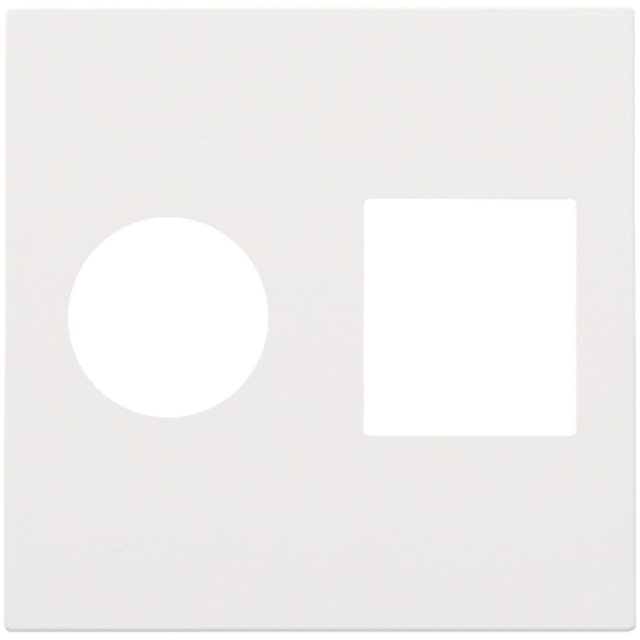 Afwerkingsset enkelvoudige coax/netwerkaans. RJ45 white c.