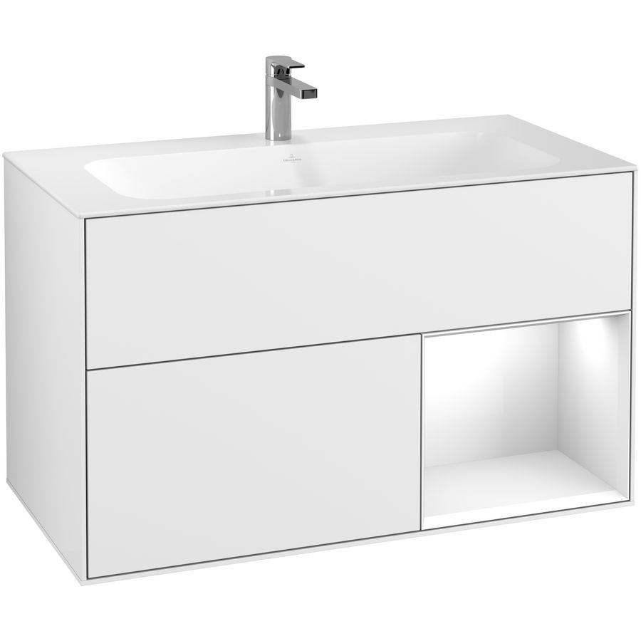 Wastafelonderkast Finion 996x591x498mm G.White.L F040GFGF