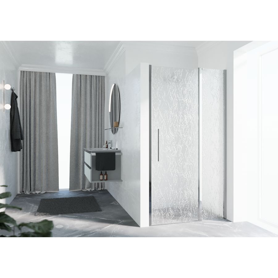 Draaideur Y22P 1070-1110x2000mm chroom aqua