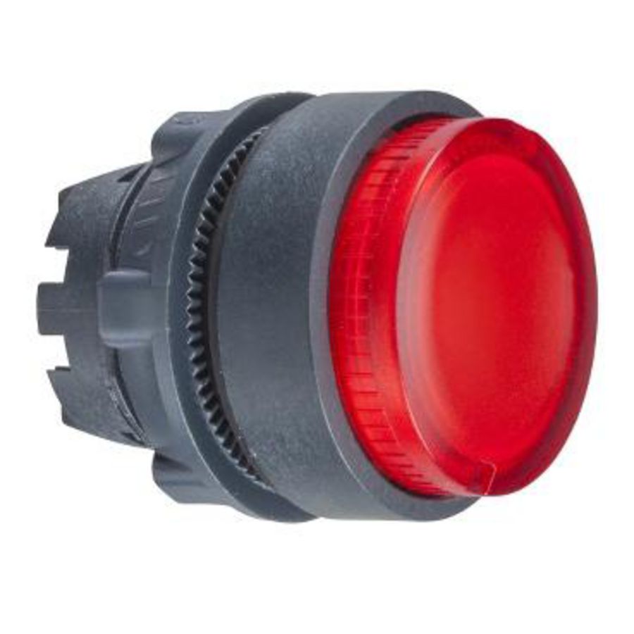 Kop drukknop Verlicht Verhoogd 22mm BA9S Rood Harmony XB5