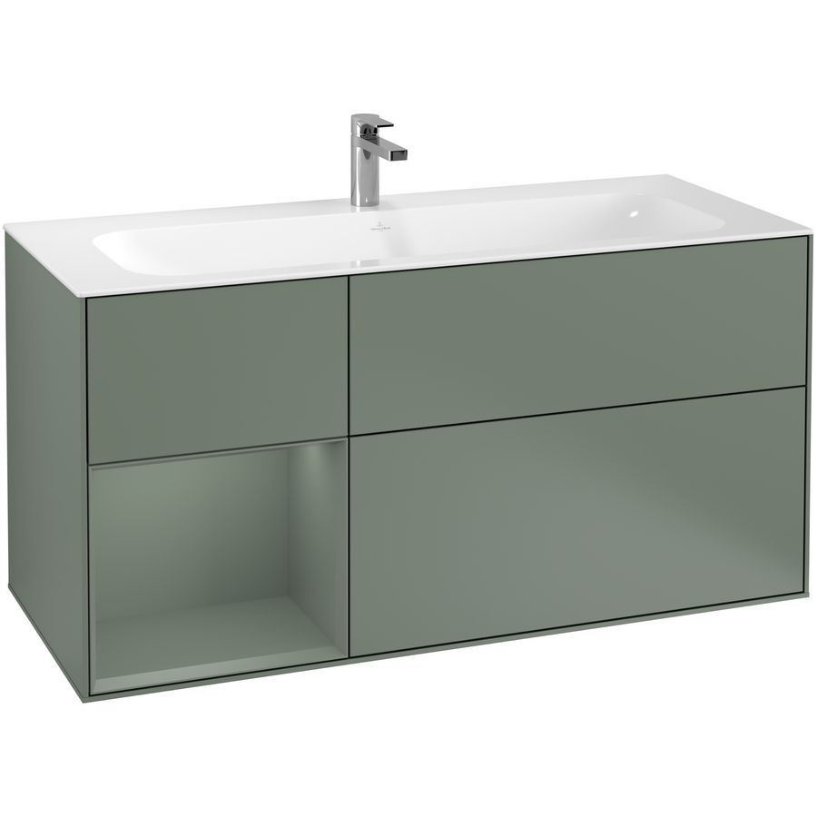 Wastafelonderkast Finion 1196x591x498mm Olive Matt Lacquer G060GMGM