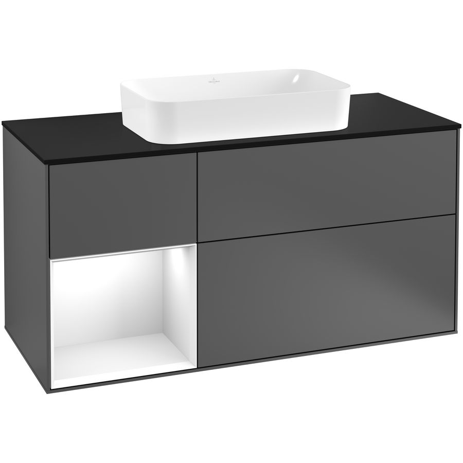 Wastafelonderkast Finion 1200x603x501mm Antr. Matt Lacquer G292GFGK