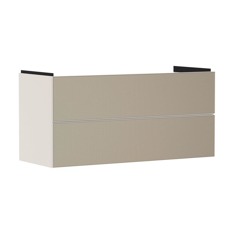 Onderkast Sand Matt beige / front patterned bronze 1180x475mm 2x la tbv wastafel Xevolos E 54185390