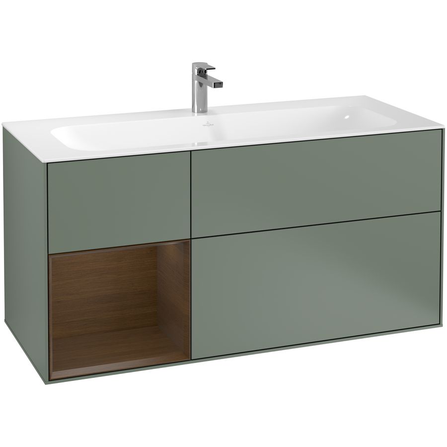 Wastafelonderkast Finion 1196x591x498mm Olive Matt Lacquer G060GNGM