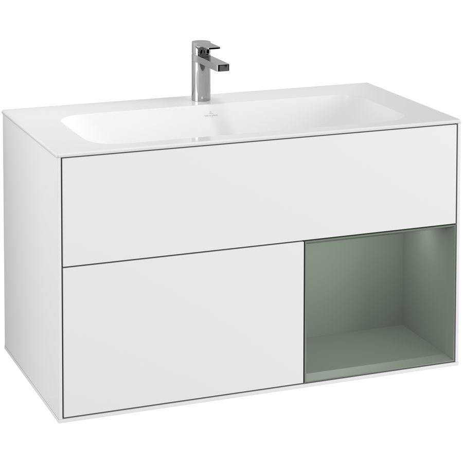Wastafelonderkast Finion 996x591x498mm G.White.L F040GMGF