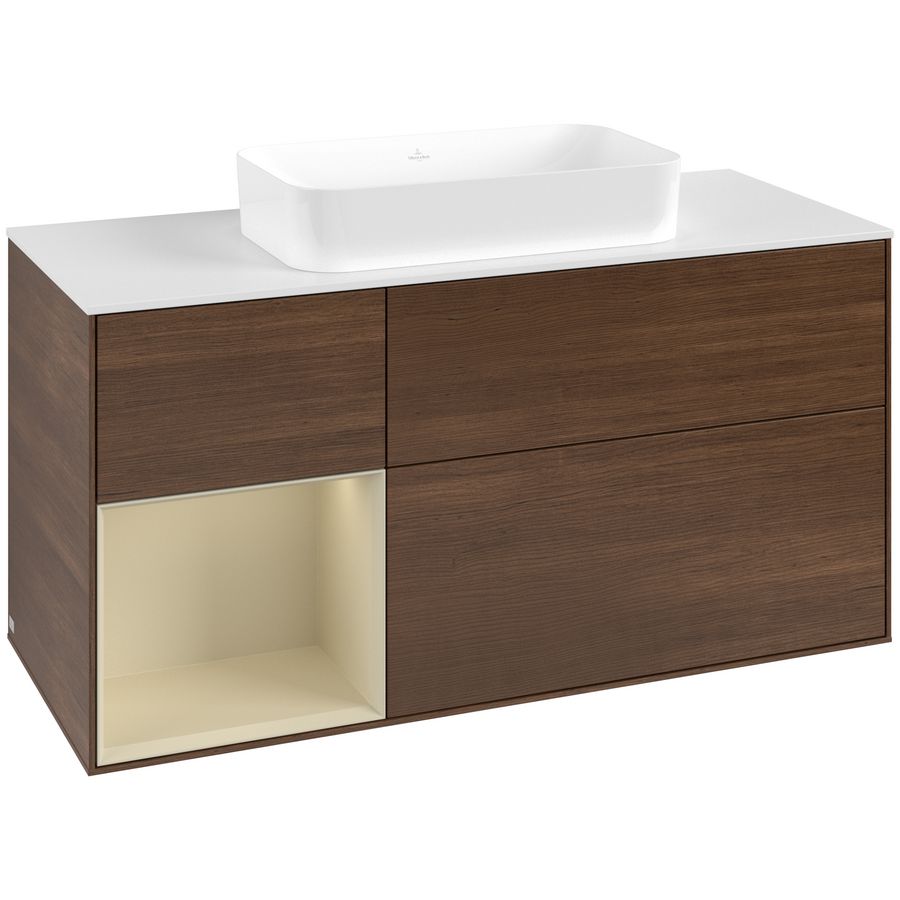 Wastafelonderkast Finion 1200x603x501mm W.Veneer F701HJGN